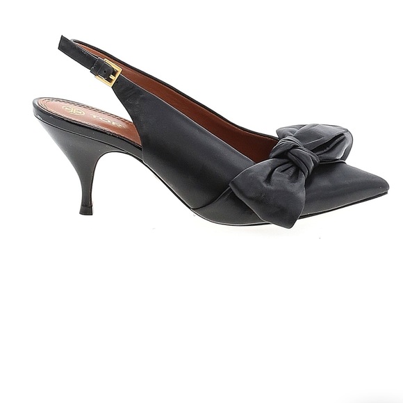 Tory Burch | Shoes | Tory Burch Black Bow Slingback Pointed Toe Pump 7 |  Poshmark